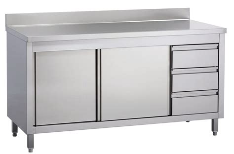 stainless steel prep table cabinet|commercial stainless steel kitchen tables.